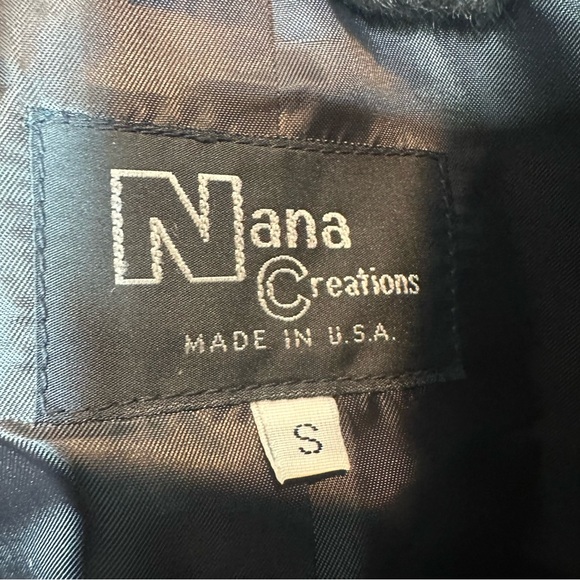 NANA CREATIONS USA Small Dark Chocolate Brown Faux Fur Ribbed Cropped Jacket - Picture 2 of 8